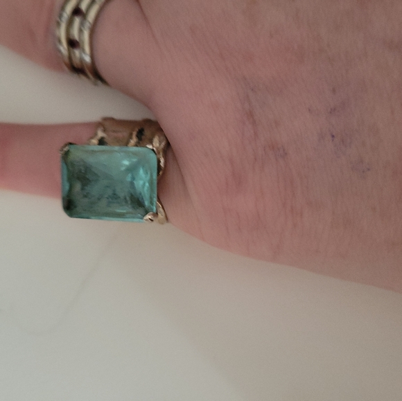 Silpada aqua blue statement ring 7 - Picture 2 of 8